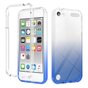 Coque en TPU compatible avec iPod Touch 5, 6 et 7 - transparente et bleue