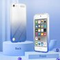 Coque en TPU compatible avec iPod Touch 5, 6 et 7 - transparente et bleue