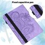 Housse en cuir artificiel Wallet Bookcase compatible avec iPad mini 6 (2021) et &agrave; l&#039;iPad mini 7 (2024) - violet