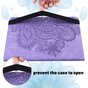 Housse en cuir artificiel Wallet Bookcase compatible avec iPad mini 6 (2021) et &agrave; l&#039;iPad mini 7 (2024) - violet