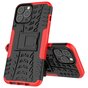 TPU antichoc avec coque robuste pour iPhone 13 Pro Max - rouge et noir
