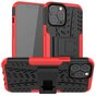 TPU antichoc avec &eacute;tui robuste compatible avec iPhone 13 Pro Max - Rouge et noir