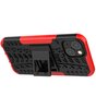 TPU antichoc avec &eacute;tui robuste compatible avec iPhone 13 - Rouge et noir