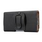 &Eacute;tui de t&eacute;l&eacute;phone en similicuir avec clip ceinture pour t&eacute;l&eacute;phone portable avec fixation pour pantalon - noir