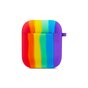 &Eacute;tui Rainbow Pride en silicone arc-en-ciel pour AirPods 1 et 2 - pastel