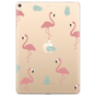 Just in Case Slim TPU Flamingos and Leaves Cover pour iPad 10.2 (2019 2020 2021) - Transparent