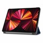 Just in Case Smart Tri-Fold Faux Leather Cover compatible avec iPad Pro 11 (2018 2020 2021 2022) - bleu