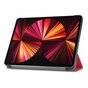 Just in Case Smart Tri-Fold Faux Leather Cover compatible avec iPad Pro 11 (2018 2020 2021 2022) - rouge