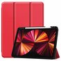 Just in Case Smart Tri-Fold Housse en cuir artificiel compatible avec iPad Pro 11 (2018 2020 2021 2022) - rouge