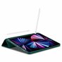 Housse en cuir artificiel Spigen Urban Fit compatible avec iPad Pro 11 (2018 2020 2021 2022) - verte