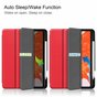 Just in Case Smart Tri-Fold Housse en cuir artificiel compatible avec iPad Pro 12.9 (2020) - rouge