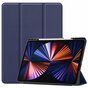 &Eacute;tui en cuir artificiel Just in Case Smart Tri-Fold compatible avec iPad Pro 12.9 (2021 2022) - bleu
