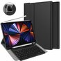 Just in Case Slimline Bluetooth Keyboard AZERTY Housse en cuir artificiel compatible avec iPad Pro 12.9 (2021 2022) - noir