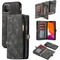 Caseme Retro Wallet &eacute;tui en cro&ucirc;te de cuir compatible avec iPhone 11 - noir