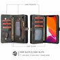 Caseme Retro Wallet &eacute;tui en cro&ucirc;te de cuir compatible avec iPhone 11 - noir