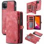Caseme Retro Wallet &eacute;tui en cro&ucirc;te de cuir compatible avec iPhone 11 - rouge