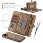 Caseme Retro Wallet &eacute;tui en cro&ucirc;te de cuir compatible avec iPhone 11 - marron