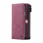&Eacute;tui portefeuille en cuir fendu Caseme Luxe XL Wallet pour iPhone 11 - rouge