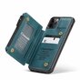 Caseme Back Cover Wallet Etui en similicuir pour iPhone 11 Pro - Bleu