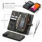 &Eacute;tui en cuir fendu Caseme Retro Wallet compatible avec iPhone 12 et iPhone 12 Pro - noir