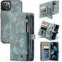 Caseme Retro Wallet &eacute;tui en cro&ucirc;te de cuir compatible avec iPhone 13 - bleu