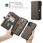 &Eacute;tui portefeuille en cuir fendu Caseme Luxe XL Wallet pour iPhone 13 - marron
