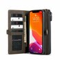 Caseme Luxe XL Etui portefeuille en cro&ucirc;te de cuir compatible avec iPhone 13 Pro - marron