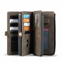 Caseme Luxe XL Etui portefeuille en cro&ucirc;te de cuir compatible avec iPhone 13 Pro - marron