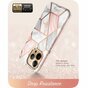 Coque Supcase Cosmo PC et TPU Marble pour iPhone 13 Pro Max - Or rose
