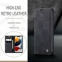 Caseme Slim Retro Wallet &eacute;tui en cuir artificiel compatible avec iPhone 13 Pro Max - noir
