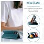 Caseme Slim Retro Wallet &eacute;tui en cuir artificiel compatible avec iPhone 13 Pro Max - bleu