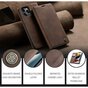 Caseme Slim Retro Wallet &eacute;tui en cuir artificiel compatible avec iPhone 13 Pro Max - marron