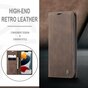 Caseme Slim Retro Wallet &eacute;tui en cuir artificiel compatible avec iPhone 13 Pro Max - marron