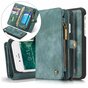 Caseme Retro Wallet &eacute;tui en cro&ucirc;te de cuir compatible avec iPhone 7, iPhone 8 et iPhone SE 2020 SE 2022 - bleu