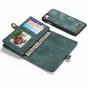 Caseme Retro Wallet &eacute;tui en cro&ucirc;te de cuir compatible avec iPhone 7, iPhone 8 et iPhone SE 2020 SE 2022 - bleu