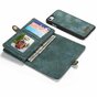 &Eacute;tui en cuir fendu Caseme Retro Wallet pour iPhone 7, iPhone 8 et iPhone SE 2020 SE 2022 - bleu