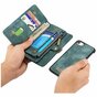 &Eacute;tui en cuir fendu Caseme Retro Wallet pour iPhone 7, iPhone 8 et iPhone SE 2020 SE 2022 - bleu