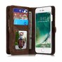 &Eacute;tui en cro&ucirc;te de cuir Caseme Retro Wallet compatible avec iPhone 7, iPhone 8 et iPhone SE 2020 SE 2022 - marron