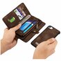 &Eacute;tui en cro&ucirc;te de cuir Caseme Retro Wallet compatible avec iPhone 7, iPhone 8 et iPhone SE 2020 SE 2022 - marron