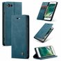 Caseme Slim Retro Wallet &eacute;tui en cuir artificiel compatible avec iPhone 7, iPhone 8 et iPhone SE 2020 SE 2022 - bleu