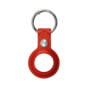 Xqisit Faux Leather Keyring &Eacute;tui en cuir artificiel compatible avec Apple AirTag - rouge