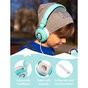 Planet Buddies pingouin casque enfants casque pliable prise casque aux - Bleu clair