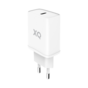 Chargeur de voyage Xqisit adaptateur USB-C chargeur secteur PD 20 W - Blanc