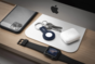 &Eacute;tui en silicone Laut Huex compatible avec Apple AirTag - bleu