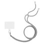 Cordon T&eacute;l&eacute;phonique Multifonctionnel Ajustable avec Patch - Gris