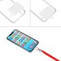 Cordon T&eacute;l&eacute;phonique Multifonctionnel Ajustable avec Patch - Rouge