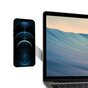 Support de t&eacute;l&eacute;phone magn&eacute;tique en aluminium pour ordinateur portable compatible avec MacBook et iPhone - Couleur argent