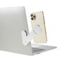 Support de t&eacute;l&eacute;phone magn&eacute;tique en aluminium pour ordinateur portable compatible avec MacBook et iPhone - Couleur argent