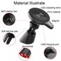 Chargeur magn&eacute;tique sans fil Qi 15W et support de t&eacute;l&eacute;phone pour tableau de bord et grille de ventilation de voiture