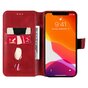 &Eacute;tui portefeuille en cuir artificiel Bookcase compatible avec iPhone 14 - rouge